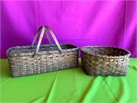 Antique Hand Made Taconic Baskets w Handle 1800's