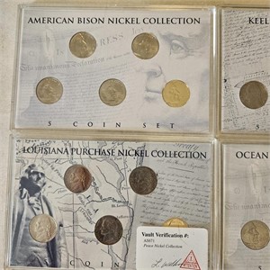 4 Nickel Sets 2004-2005 % coins Each 20 Coins Tota