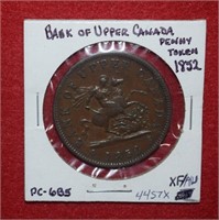1952 Bank of Upper Canada Penny Token