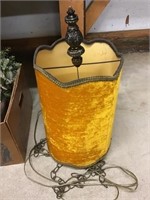 Hanging Light Fixture With Crushed Velvet Shade
