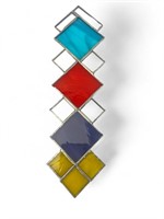 Stained Glass Multi-Color Square/Diamond Sun