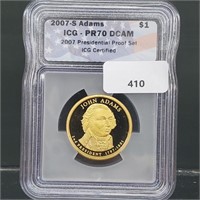 ICG 2007-S PR70DCAM Adams $1 Dollar