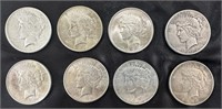 U.S. PEACE SILVER DOLLARS- TOTAL (19)