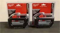 (2) Milwaukee 18V Batteries HD12.0