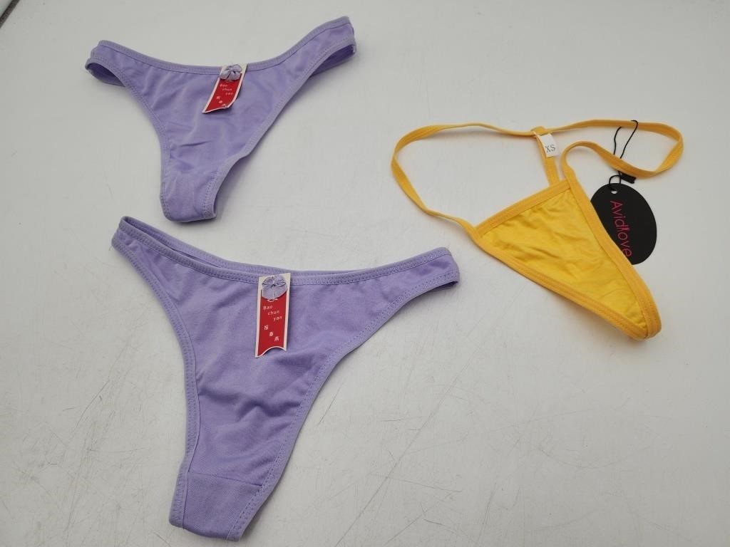 NEW 3 Women's Thong Underwear - XS