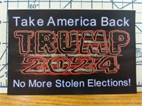 Trump 2024 no more stolen the elections bumper