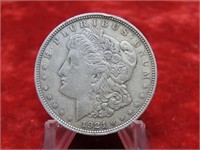 1921- Morgan Silver dollar US coin.
