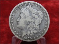 1879 Morgan Silver dollar US coin.