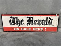 The Herald On Sale Here Painted Tin Sign - 1835 x