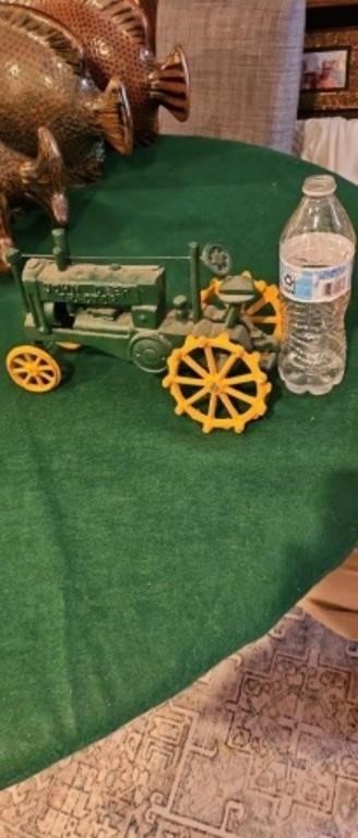 Cast iron John deer tractor