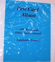 100 CARD ALBUM MOSTLY UNUSED CALIFORNIA