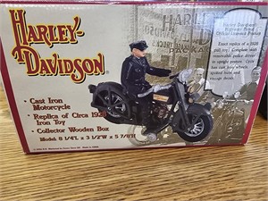 Harley Davidson Cast Iron Motorcycle Replica Circa