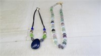 (2) Chunky Beaded Necklaces