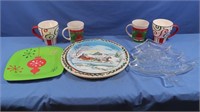 Christmas Serving Platters & Cups