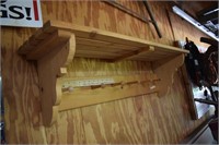 Wooden Shelf w/ Coat Hangers