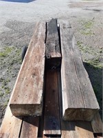 3x 10"L 9"W wooden posts 92", 78", 99" H