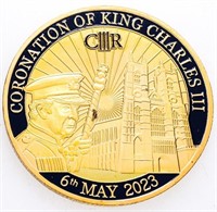 Coronation of King Charles III Gold Overlay Medall