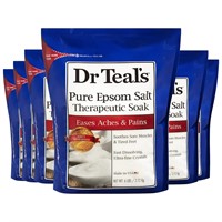 Dr Teal's Unscented Epsom Salt 6 lbs (Pack of 6)