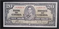 1937 Canada $20 Banknote