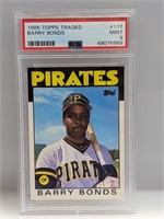 1986 Topps Traded Barry Bonds RC 11T PSA 9
