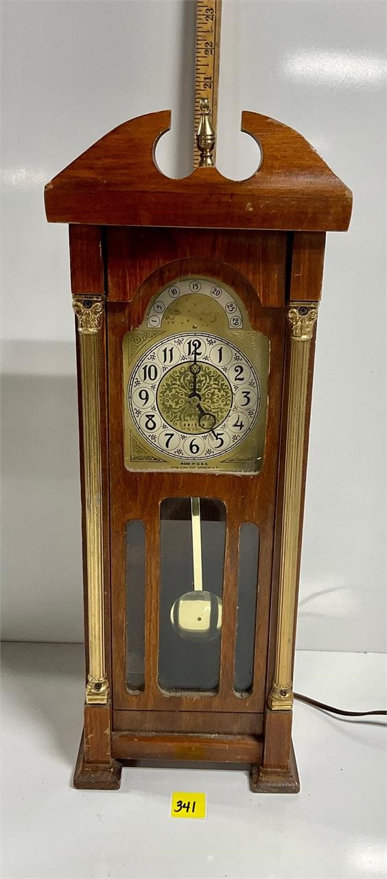 Vtg United Pendulum Electric Clock Works