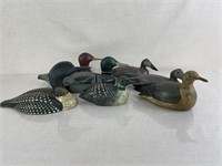 Assortment of Small Wooden Duck Decoys