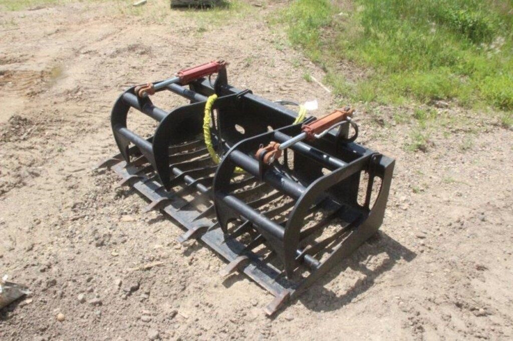 Skid Steer Grapple Bucket, Approx 66"