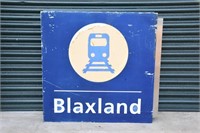 Blaxland station sign - double sided, complete