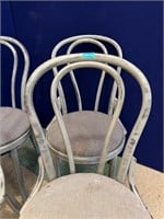 Set of Four Bentwood Chairs, Grey Scrumble