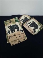 Bear Country Kitchen towel and pot holders