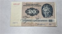 Banknote, Denmark, 20 Kroner, Serie 1972