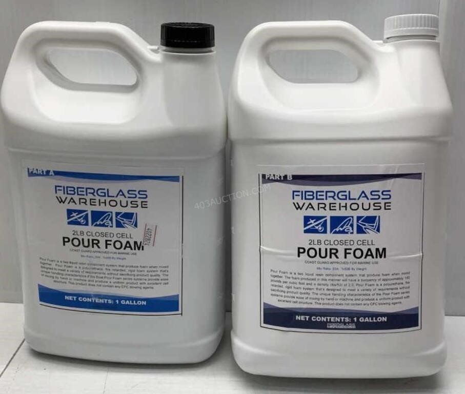 Fiberglass Warehouse Part A & B 2lb Pour Foam NEW