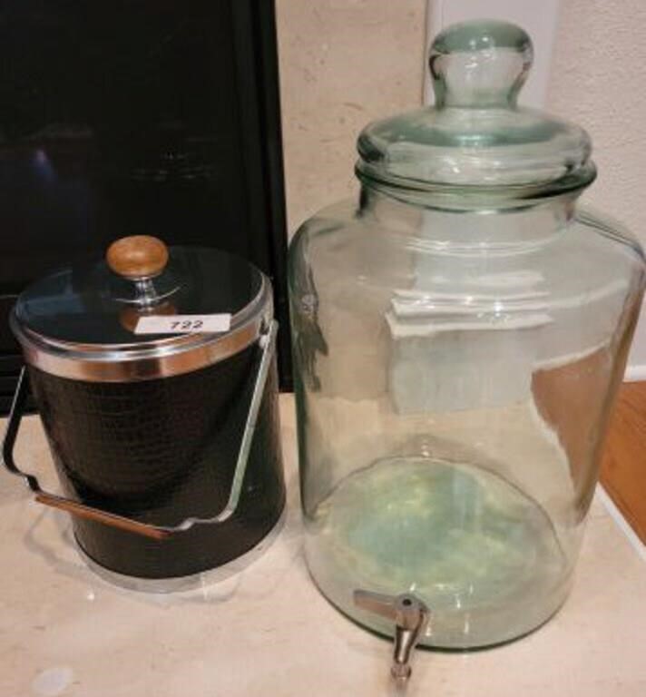 TEA CADDY AND ICE BUCKET