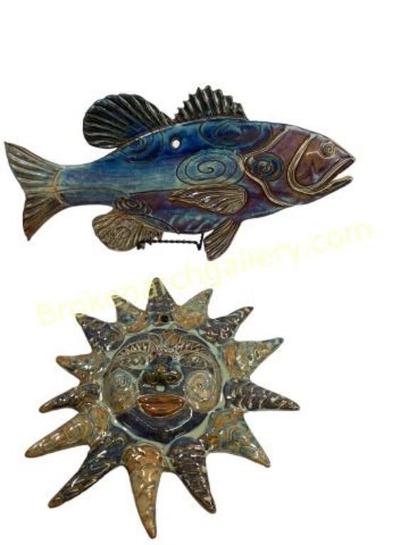 2 Ceramic Wall Decorations