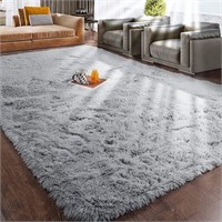 Light Grey Super Soft Area Rug for Bedroom,8x10