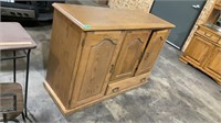 TV cabinet no back, on wheels 52 x 20 x 37