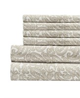 $120.00 Aspire Linens Paisley Printed 6 Pc. Sheet