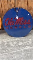 Metal Ole Miss Round Sign