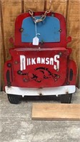 Arkansas Razorback Metal Truck Sign