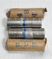 1964 5 Cents 4 Nickel Rolls