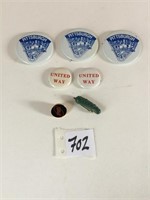 BUTTON PINS PITTSBURGH UNITED WAY PICKLE PIN