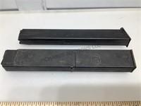 Pair of 9mm stick magazines one is Cobray for