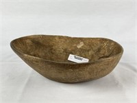 Primitive Carved Wooden Bowl