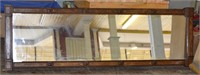 Antique Solid Oak Barback Mirror From Saloon