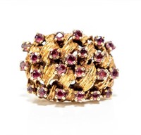 Jewelry 14k Gold & Ruby Cocktail Ring