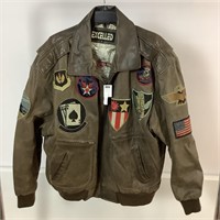 VNTG EXCELLED AVIATOR LEATHER JACKET-XL