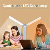 DOUBLE HEAD LED DESK LAMP WHITE
