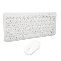 2.4G Keyboard Mouse Combo, 78 Key Retro Round...