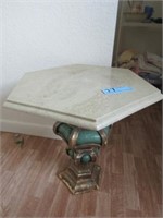 small round table-marble look