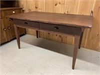 Two-Drawer Pine Work Table, Waterloo, Ontario-Gord